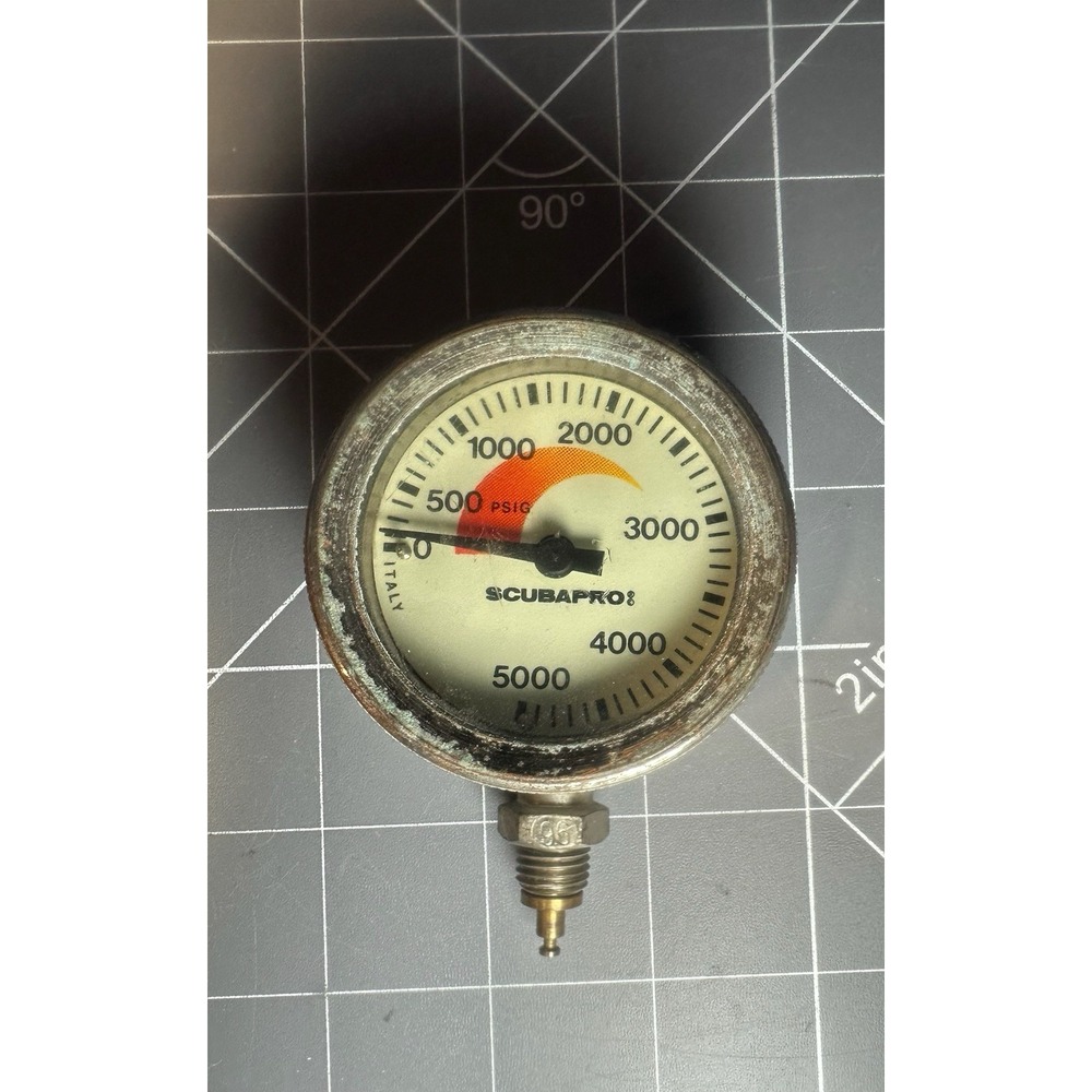 ScubaPro PSIG Submersible Pressure Gauge For Scuba Regulator Used